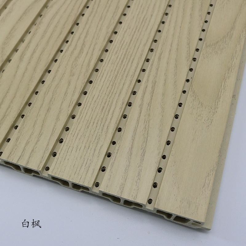 Acoustic Fluted Panel 210 × 12 mm — WPC bamboo-wood fibre fluted wall panel, VIGOU factory