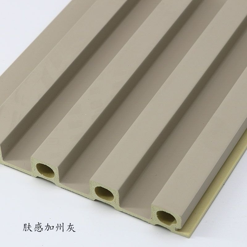 Round-Hole Fluted Panel 150 × 17 mm — WPC bamboo-wood fibre fluted wall panel, VIGOU factory