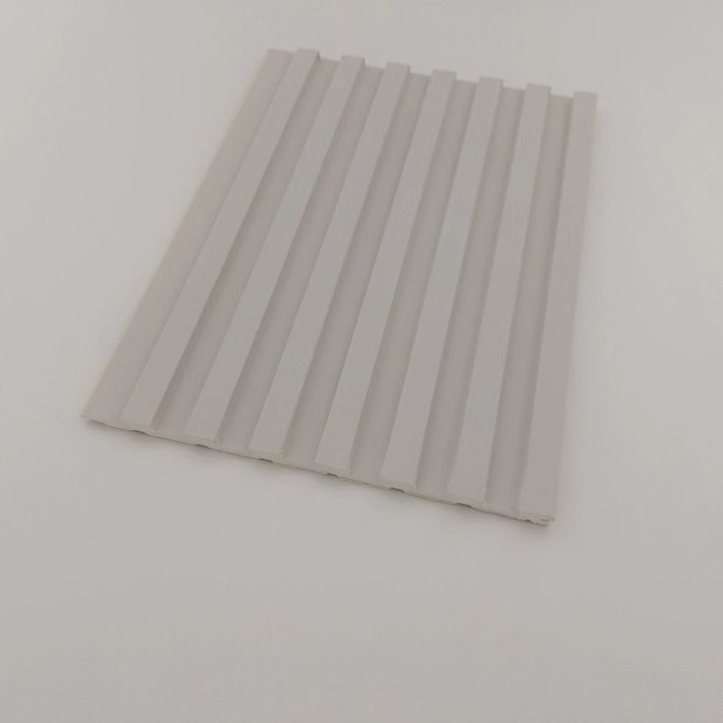 Solid Micro-Fluted Panel 159 × 8.5 mm — WPC bamboo-wood fibre fluted wall panel, VIGOU factory