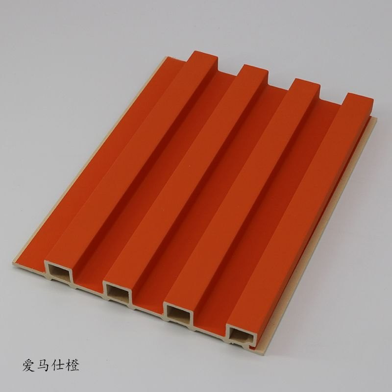 Square-Hole Fluted Panel 150 × 17 mm — WPC bamboo-wood fibre fluted wall panel, VIGOU factory