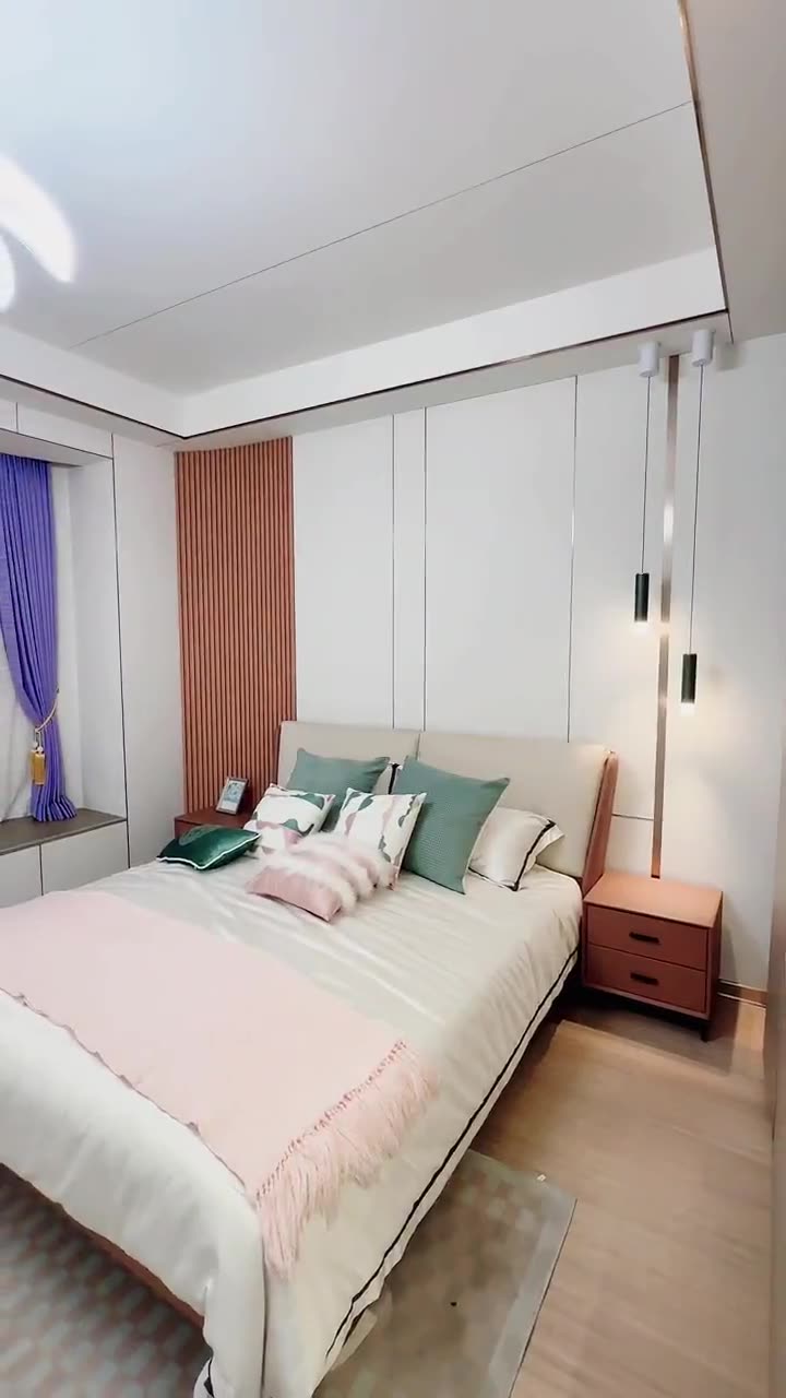 PVC wall panels installed in a residential living space